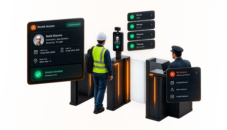 Turnstile Gate Enforcement and Worker Verification