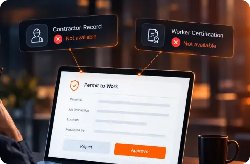 Permit to Work Laptop Interface