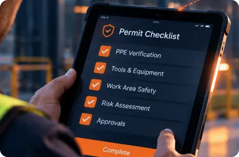 Permit Checklist Tablet Interface